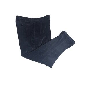 Tommy Hilfiger Corduroy Pants Navy Blue Double Pleated Mens Size 36x32